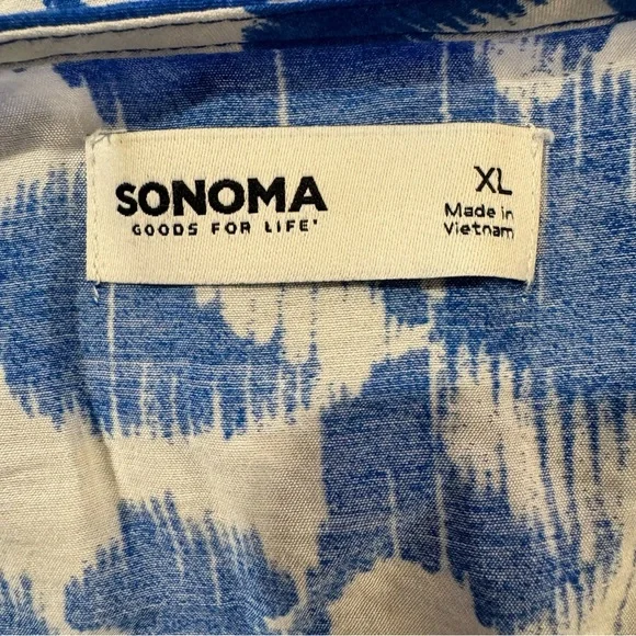 Sonoma Blue and White Floral Midi Dress - Picture 7 of 9